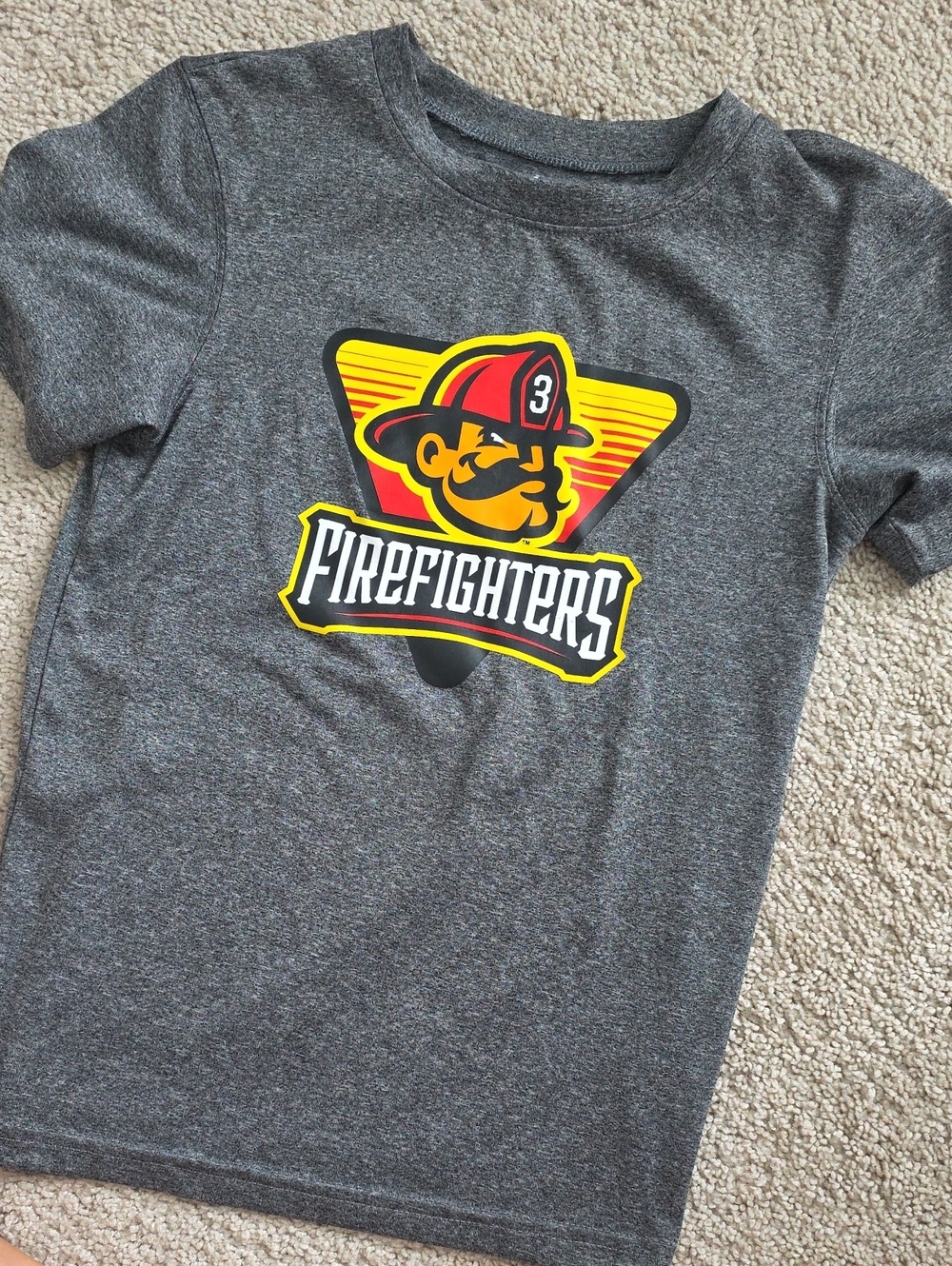 Savanna Banana' Kids' Gray Firefighters Dryfit Short Sleeve Tee